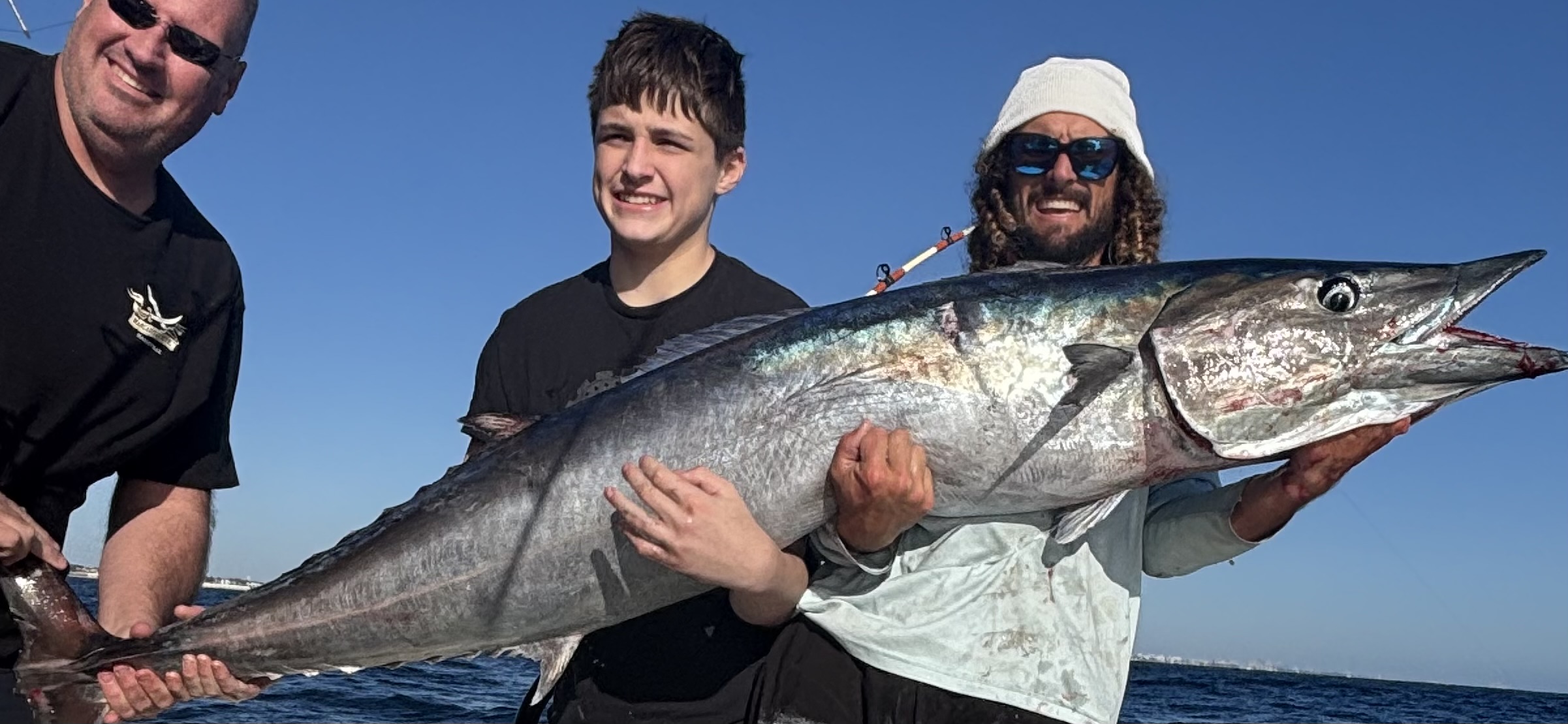 Fresh wahoo catch on offshore fishing trip in South Florida